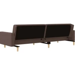 vidaXL Sofá cama de 2 plazas con dos almohadas tela gris taupe Taupé Online