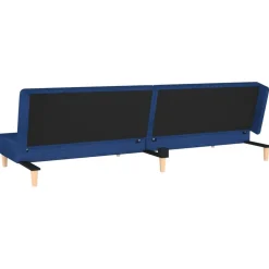 vidaXL Sofá cama de 2 plazas con dos almohadas tela Azul Clearance