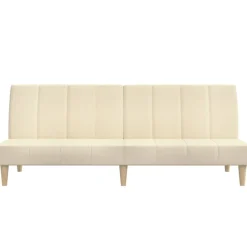 vidaXL Sofá cama de 2 plazas tela color Crema Best