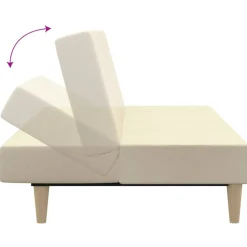 vidaXL Sofá cama de 2 plazas tela color Crema Best