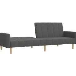vidaXL Sofá cama de 2 plazas tela Gris oscuro Outlet