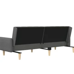 vidaXL Sofá cama de 2 plazas tela Gris oscuro Outlet