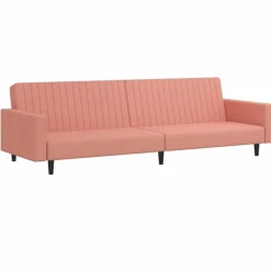 vidaXL Sofás-Sofá cama de 2 plazas terciopelo