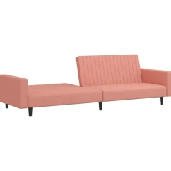 vidaXL Sofás-Sofá cama de 2 plazas terciopelo