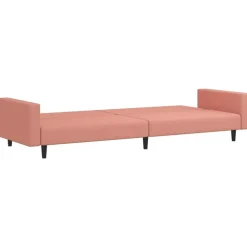 vidaXL Sofás-Sofá cama de 2 plazas terciopelo