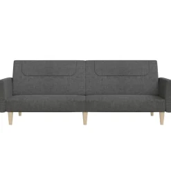 vidaXL Sofá cama de 2 plazas tela Gris oscuro Online