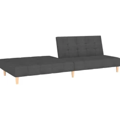 vidaXL Sofá cama de 2 plazas tela Gris oscuro Clearance