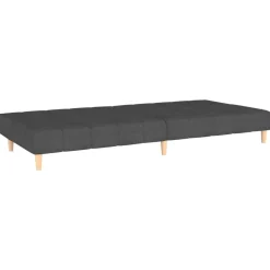 vidaXL Sofá cama de 2 plazas tela Gris oscuro Clearance