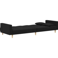 vidaXL Sofás-Sofá cama de 2 plazas con dos almohadas tela