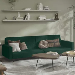 vidaXL Sofás-Sofá cama de 2 plazas terciopelo