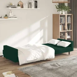 vidaXL Sofás-Sofá cama de 2 plazas terciopelo