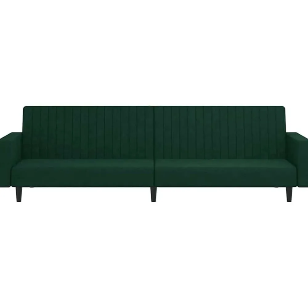 vidaXL Sofás-Sofá cama de 2 plazas terciopelo