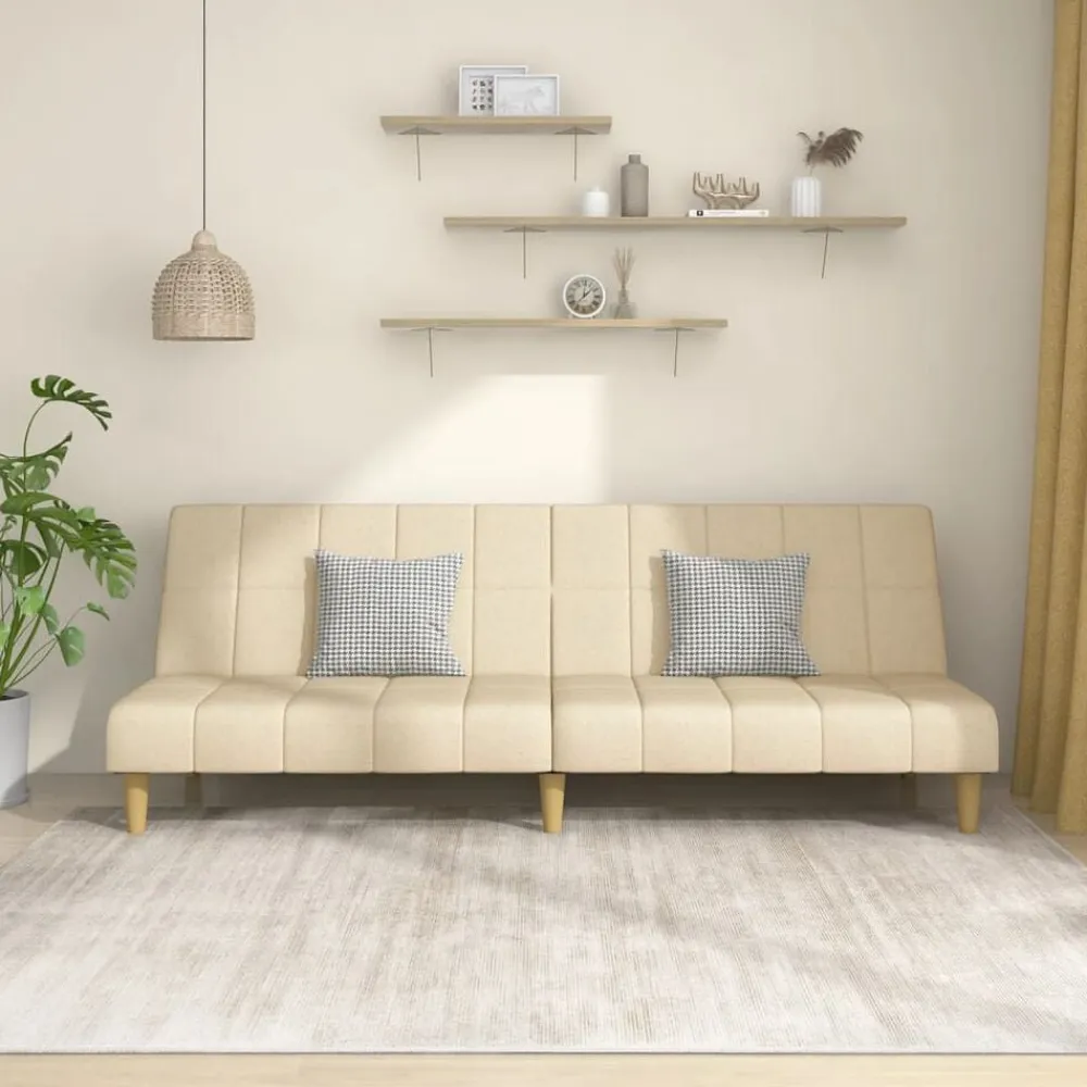 vidaXL Sofás-Sofá cama de 2 plazas tela color