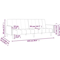 vidaXL Sofá cama de 2 plazas tela Gris claro Hot