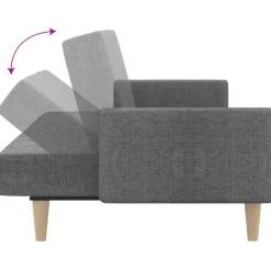 vidaXL Sofá cama de 2 plazas tela Gris claro Hot