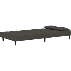 vidaXL Sofás-Sofá cama de 2 plazas con dos almohadas terciopelo