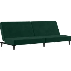 vidaXL Sofás-Sofá cama de 2 plazas terciopelo