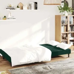 vidaXL Sofás-Sofá cama de 2 plazas terciopelo