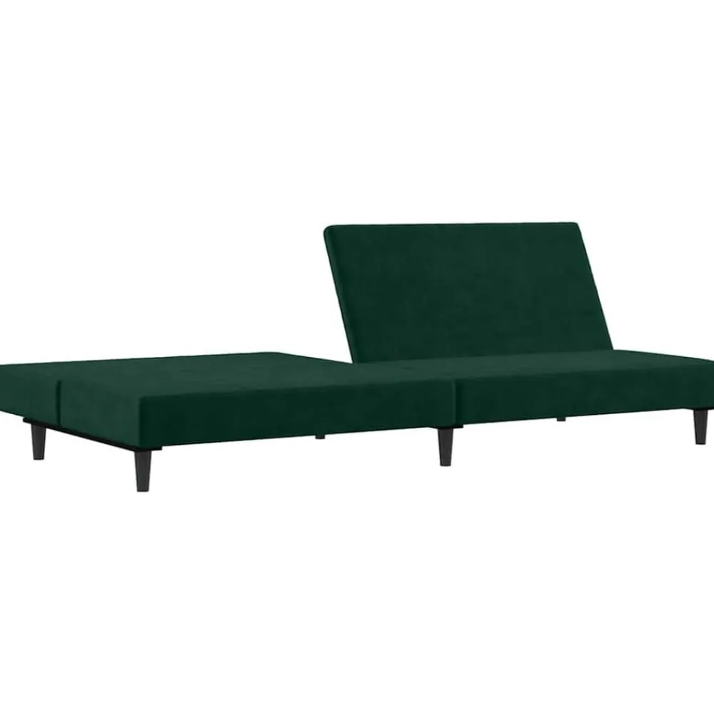 vidaXL Sofás-Sofá cama de 2 plazas terciopelo