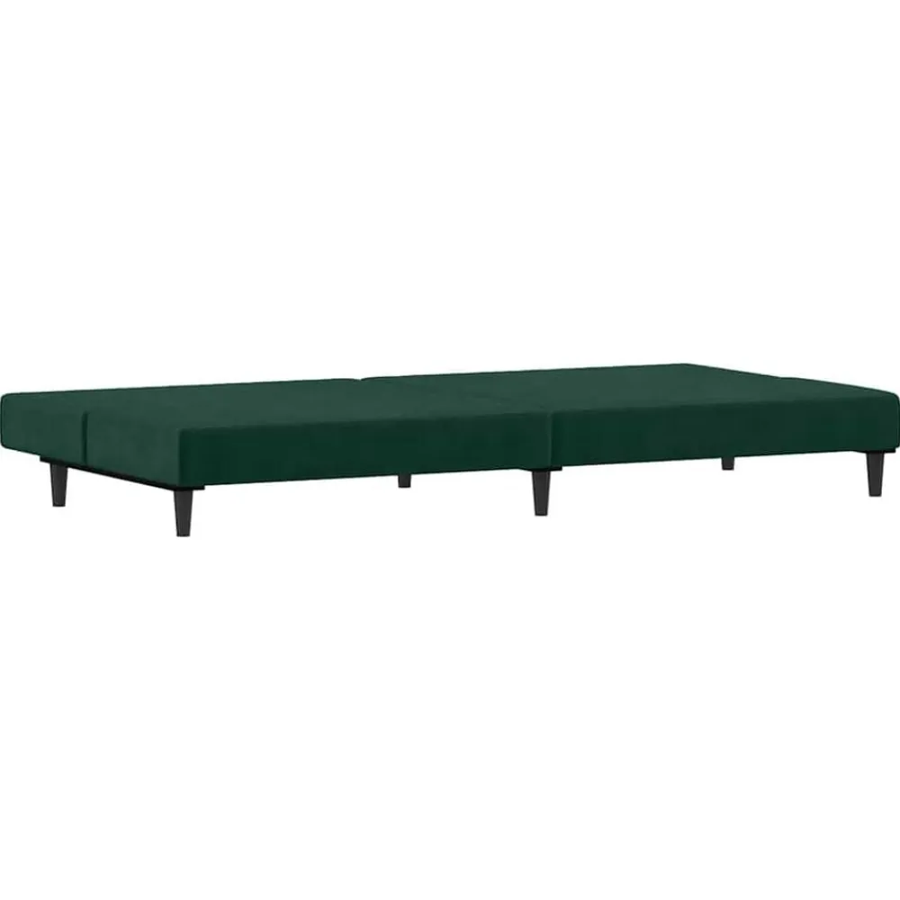 vidaXL Sofás-Sofá cama de 2 plazas terciopelo