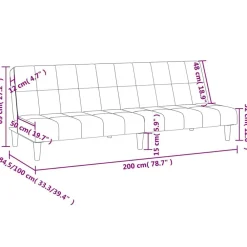 vidaXL Sofá cama de 2 plazas terciopelo Verde oscuro Clearance