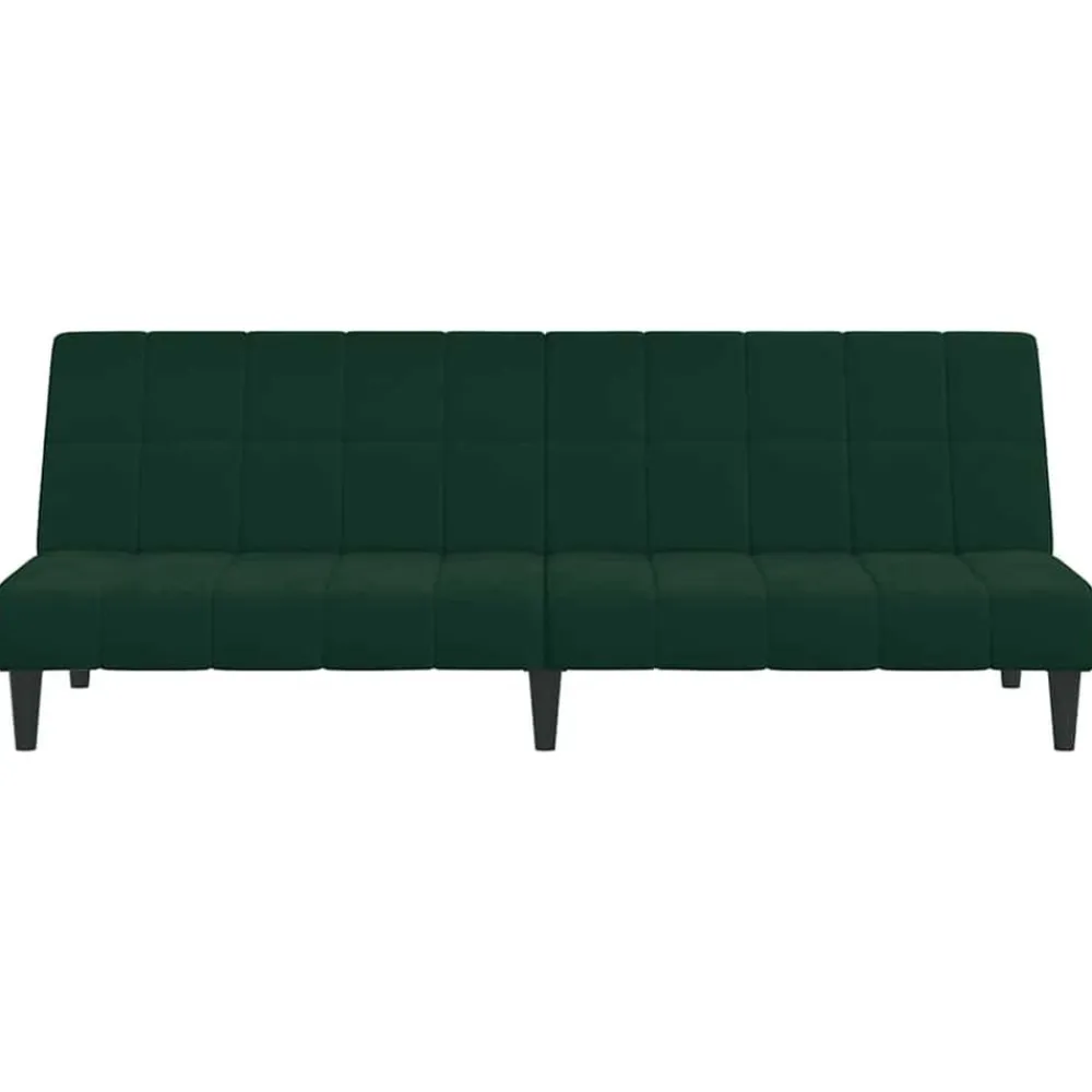 vidaXL Sofá cama de 2 plazas terciopelo Verde oscuro Clearance