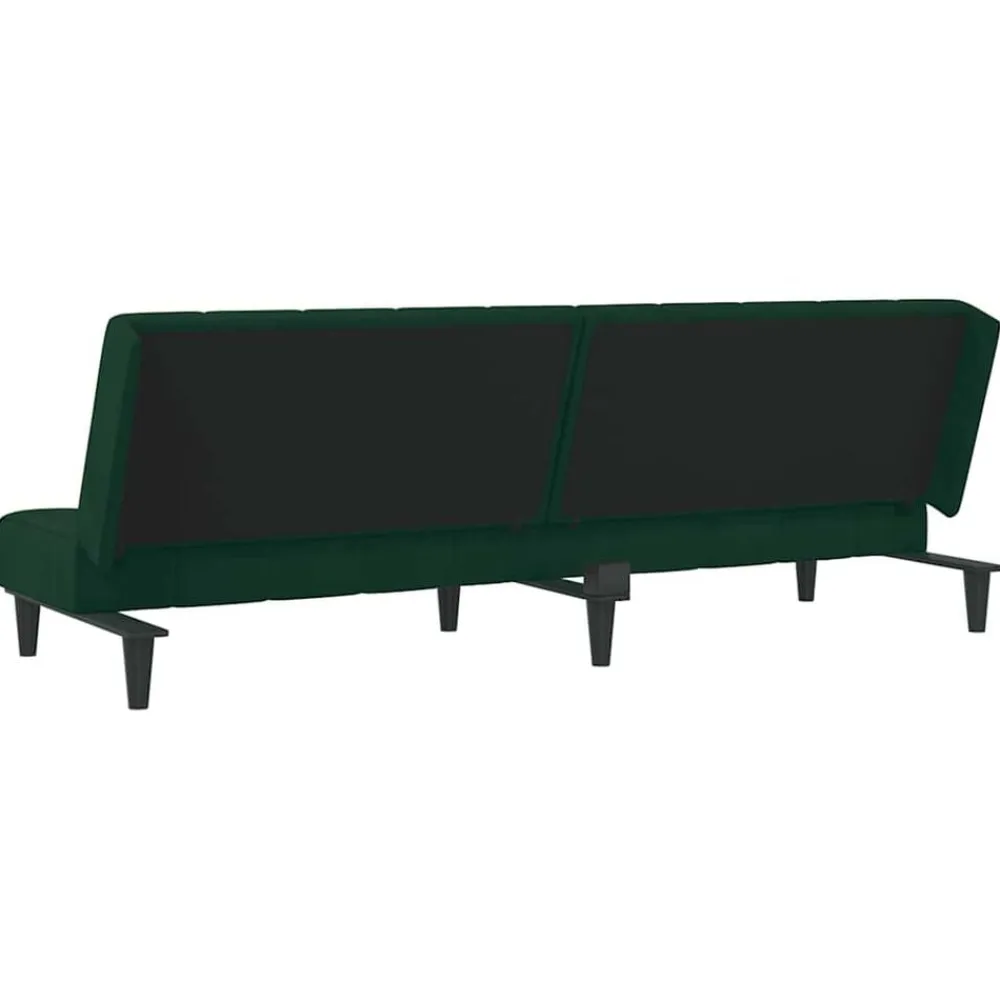 vidaXL Sofá cama de 2 plazas terciopelo Verde oscuro Clearance
