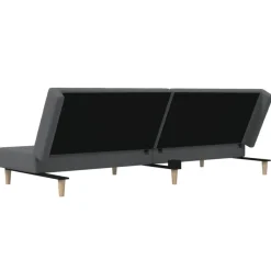 vidaXL Sofá cama de 2 plazas tela Gris claro Outlet