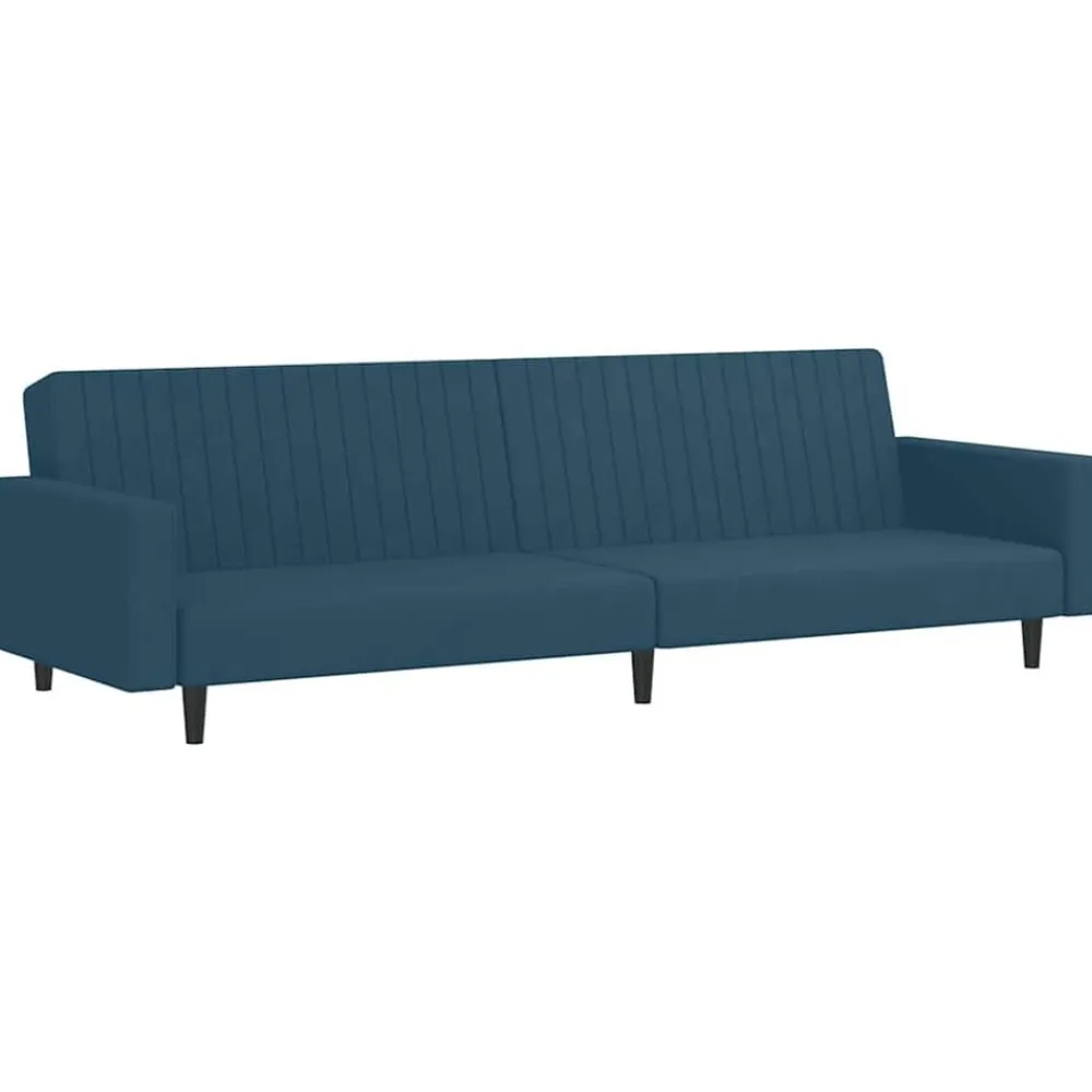 vidaXL Sofá cama de 2 plazas terciopelo Azul Online