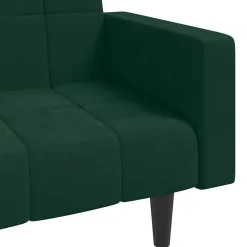 vidaXL Sofás-Sofá cama de 2 plazas con dos almohadas terciopelo