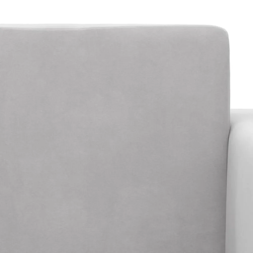vidaXL Sofá cama de niños 2 plazas felpa suave Gris claro New