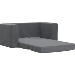 vidaXL Sofá cama de niños 2 plazas felpa suave gris Antracita Hot