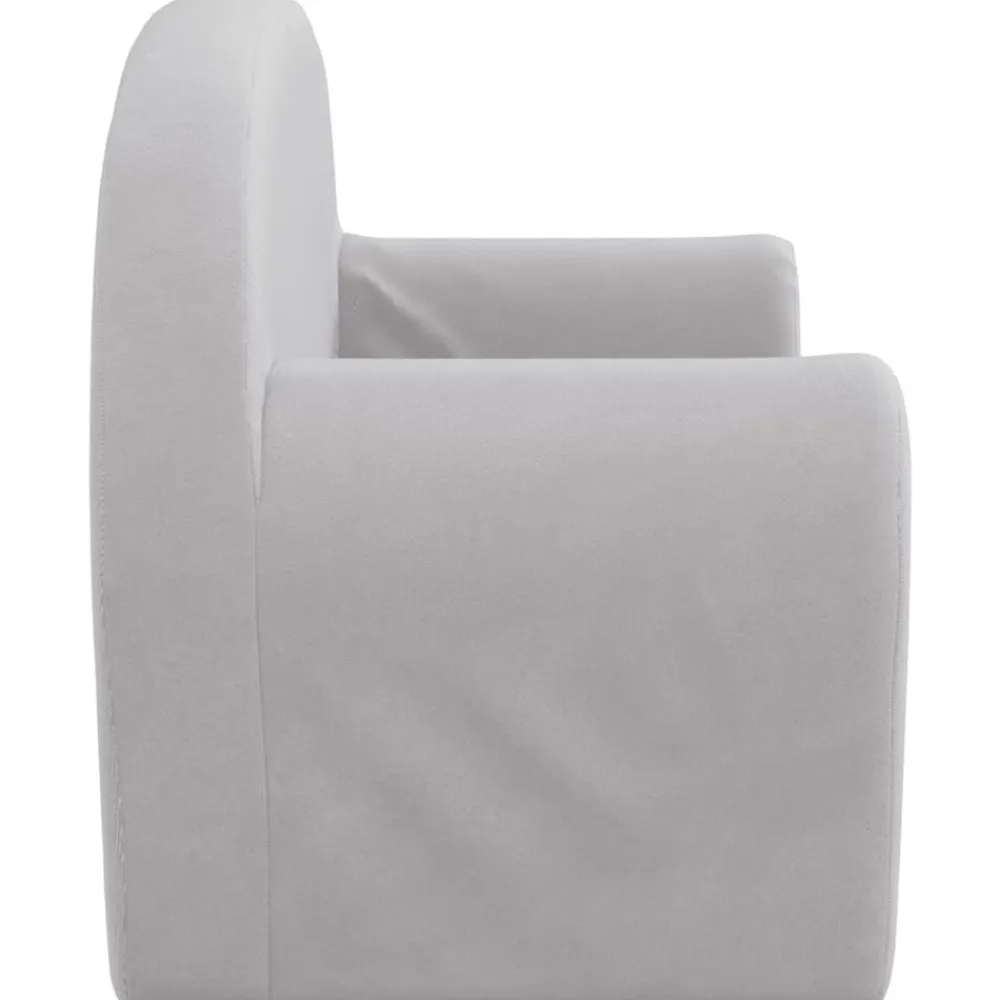 vidaXL Sofá cama de niños 2 plazas felpa suave Gris claro Best