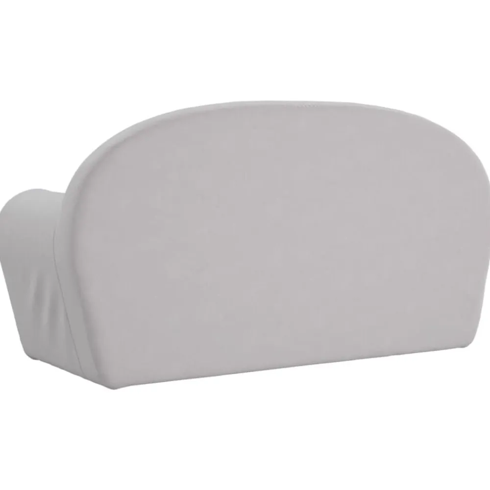 vidaXL Sofá cama de niños 2 plazas felpa suave Gris claro Best