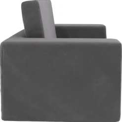 vidaXL Sofá cama de niños 2 plazas felpa suave gris Antracita Outlet