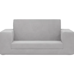 Niños vidaXL Mobiliario Para Bebés Y Niños Pequeños-Sofá cama de niños 2 plazas felpa suave