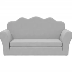Niños vidaXL Mobiliario Para Bebés Y Niños Pequeños-Sofá cama de niños 2 plazas felpa suave