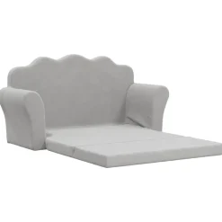 Niños vidaXL Mobiliario Para Bebés Y Niños Pequeños-Sofá cama de niños 2 plazas felpa suave