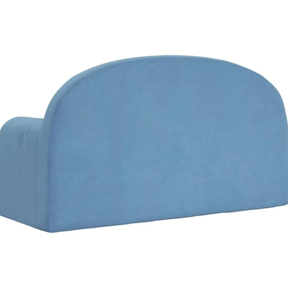 vidaXL Sofá cama de niños 2 plazas felpa suave Azul Best