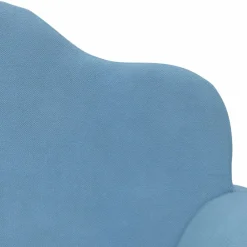 vidaXL Sofá cama de niños 2 plazas felpa suave Azul Best