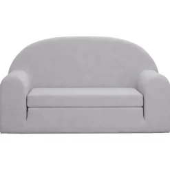 Niños vidaXL Mobiliario Para Bebés Y Niños Pequeños-Sofá cama de niños 2 plazas felpa suave