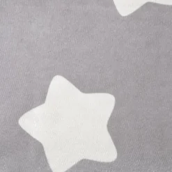vidaXL Sofá cama de niños felpa suave gris claro con estrellas Gris claro y blanco Hot