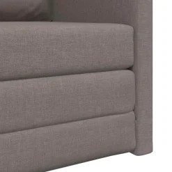 vidaXL Sofás-Sofá cama de suelo 2 en 1 tela gris Taupe 112x174x55 cm
