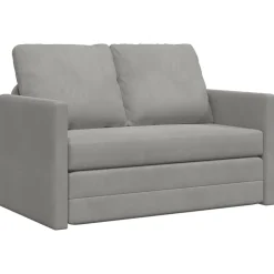 vidaXL Sofá cama de suelo 2 en 1 terciopelo 122x204x55 cm Gris claro