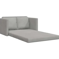 vidaXL Sofá cama de suelo 2 en 1 terciopelo 122x204x55 cm Gris claro