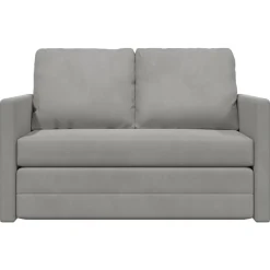 vidaXL Sofá cama de suelo 2 en 1 terciopelo 122x204x55 cm Gris claro