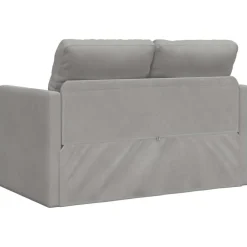 vidaXL Sofá cama de suelo 2 en 1 terciopelo 122x204x55 cm Gris claro