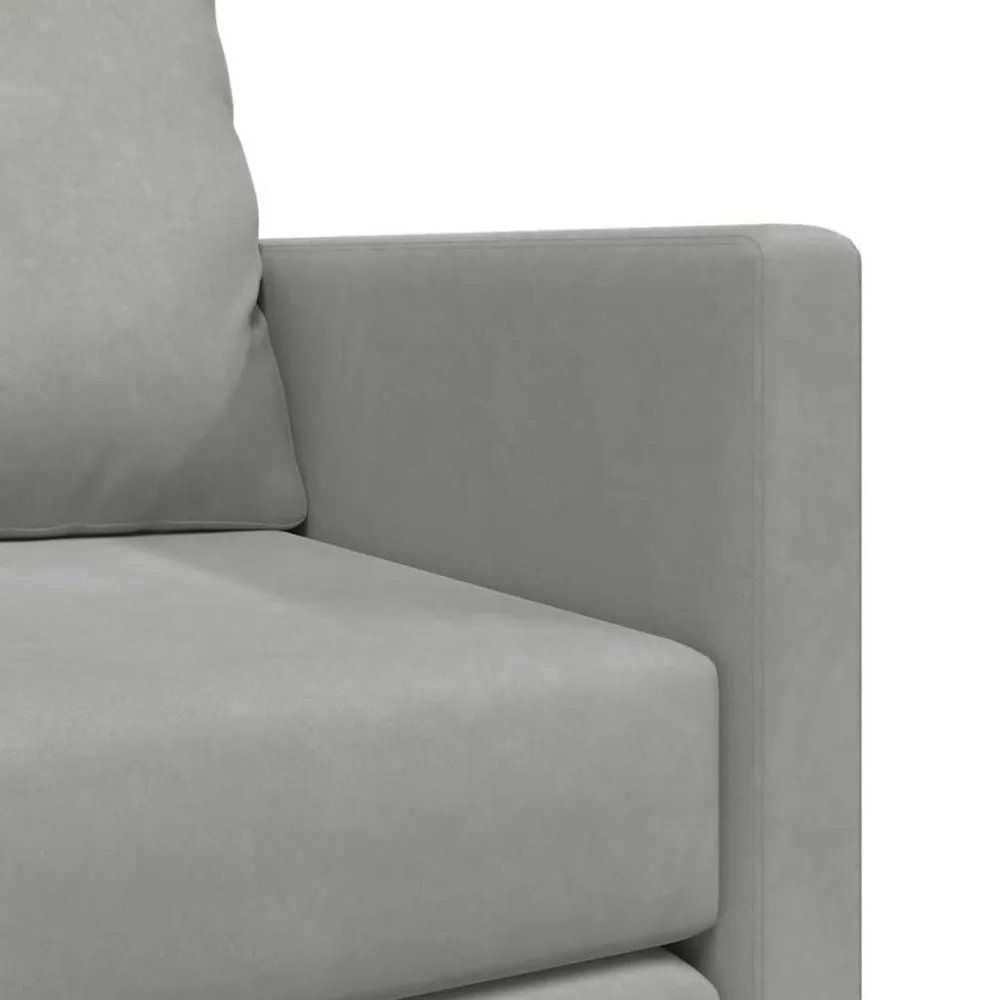 vidaXL Sofá cama de suelo 2 en 1 terciopelo 122x204x55 cm Gris claro