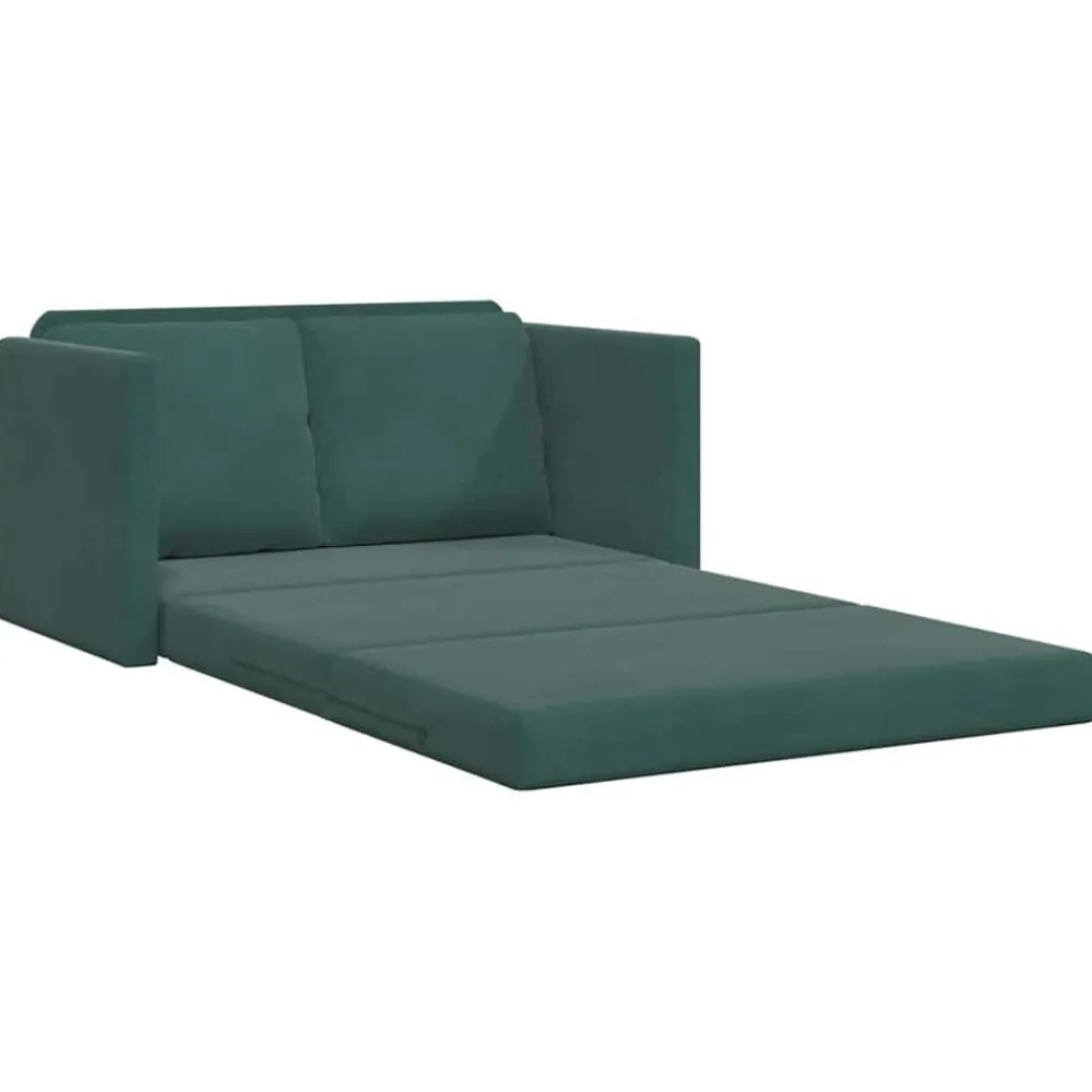 vidaXL Sofás-Sofá cama de suelo 2 en 1 terciopelo 122x204x55 cm