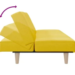 vidaXL Sofás-Sofá cama de tela claro